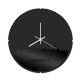 Skyline Klok Rond Veenendaal Zwart Glanzend