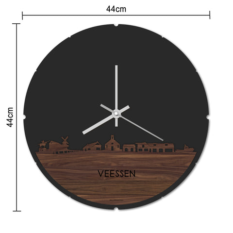 Skyline Klok Veessen Eiken houten cadeau decoratie relatiegeschenk van WoodWideCities