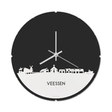 Skyline Klok Rond Veessen Wit Glanzend