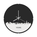 Skyline Klok Rond Veghel Wit Glanzend
