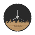 Skyline Klok Rond Veldhoven Bamboe