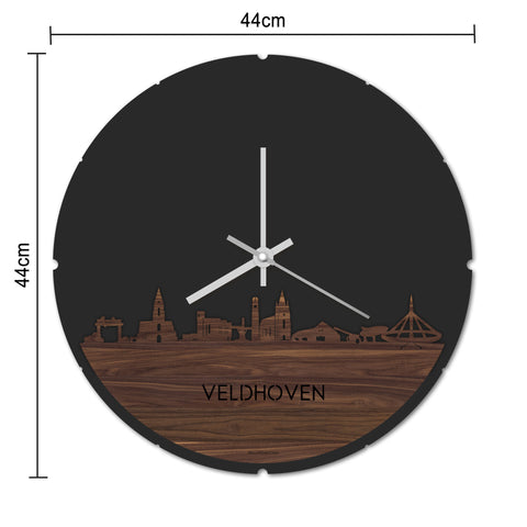 Skyline Klok Veldhoven Eiken houten cadeau decoratie relatiegeschenk van WoodWideCities