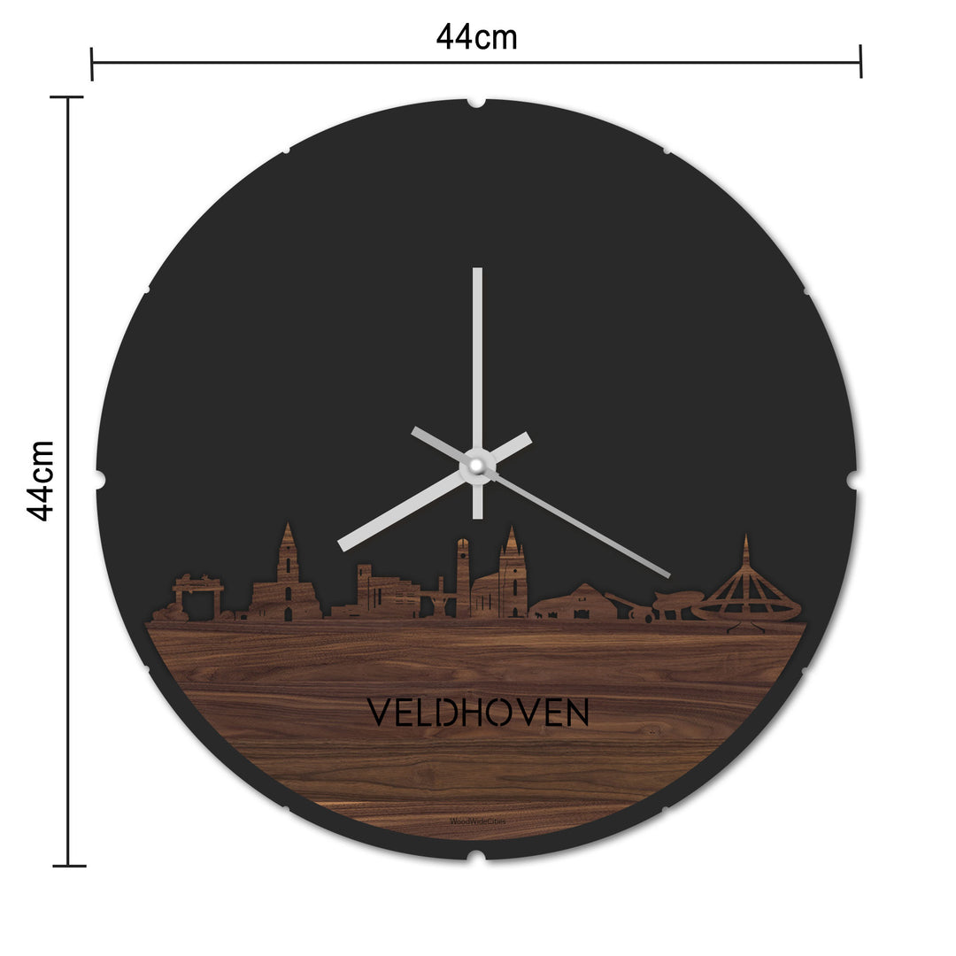 Skyline Klok Veldhoven Eiken houten cadeau decoratie relatiegeschenk van WoodWideCities