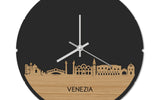 Skyline Klok Rond Venezia Bamboe