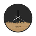 Skyline Klok Rond Verona Bamboe