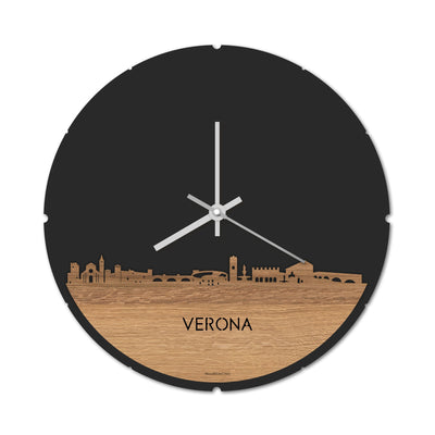 Skyline Clock Round Verona Oak