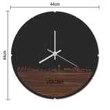 Skyline Klok Rond Verona Wit glanzend gerecycled kunststof cadeau decoratie relatiegeschenk van WoodWideCities