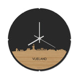 Skyline Klok Rond Vlieland Bamboe