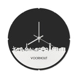 Skyline Klok Rond Voorhout Wit Glanzend