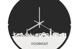 Skyline Klok Rond Voorhout Wit Glanzend