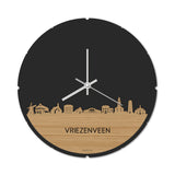 Skyline Klok Rond Vriezenveen Bamboe