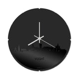 Skyline Klok Rond Vught Zwart Glanzend