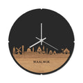 Skyline Klok Rond Waalwijk Eiken