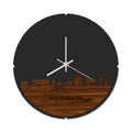 Skyline Klok Rond Wageningen Palissander