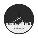 Skyline Klok Rond Wageningen Wit Glanzend