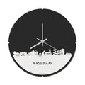 Skyline Klok Rond Wassenaar Wit Glanzend