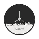 Skyline Klok Rond Wassenaar Wit Glanzend