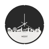 Skyline Klok Rond Weert Wit Glanzend
