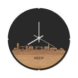 Skyline Klok Weesp Eiken houten cadeau decoratie relatiegeschenk van WoodWideCities