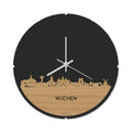 Skyline Klok Rond Wijchen Bamboe