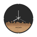 Skyline Klok Rond Wijchen Eiken