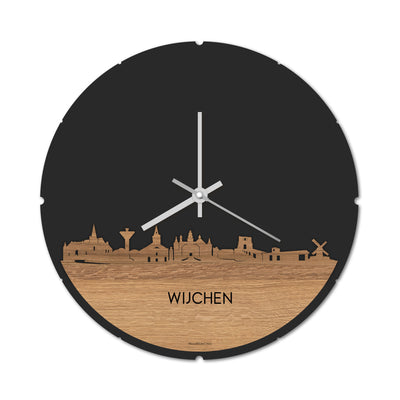 Skyline Klok Rond Wijchen Eiken