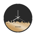 Skyline Klok Rond Wijchen Goud Metallic