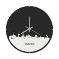 Skyline Klok Rond Wijchen Wit Glanzend