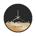 Skyline Klok Rond Wijk aan Zee Goud Metallic