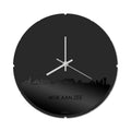 Skyline Clock Round Wijk aan Zee Black Glossy