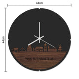 Skyline Klok Rond Wijk bij Duurstede Metallic Goud gerecycled kunststof cadeau decoratie relatiegeschenk van WoodWideCities