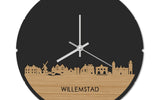 Skyline Klok Rond Willemstad Bamboe