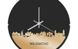 Skyline Klok Rond Willemstad Goud Metallic