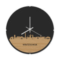 Skyline Klok Rond Winterswijk Bamboe