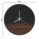 Skyline Klok Rond Woerden Bamboe houten cadeau decoratie relatiegeschenk van WoodWideCities