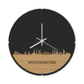 Skyline Klok Rond WoodWideCities Bamboe