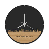 Skyline Klok Rond WoodWideCities Bamboe