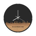 Skyline Klok Rond WoodWideCities Eiken