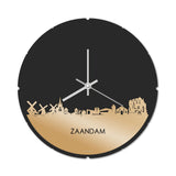 Skyline Klok Rond Zaandam Goud Metallic
