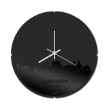 Skyline Klok Rond Zaanstreek Zwart Glanzend