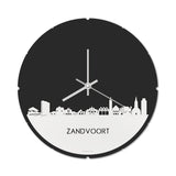 Skyline Klok Rond Zandvoort Wit Glanzend