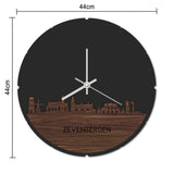 Skyline Klok Rond Zevenbergen Zwart glanzend gerecycled kunststof cadeau decoratie relatiegeschenk van WoodWideCities