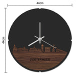 Skyline Klok Rond Zoetermeer Bamboe houten cadeau decoratie relatiegeschenk van WoodWideCities