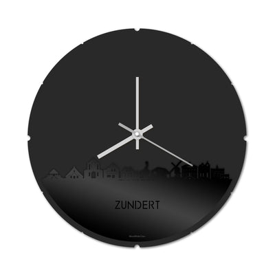 Skyline Clock Round Zundert Black Glossy