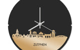 Skyline Klok Rond Zutphen Goud Metallic
