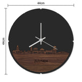 Skyline Klok Rond Zutphen Wit glanzend gerecycled kunststof cadeau decoratie relatiegeschenk van WoodWideCities