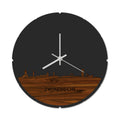 Skyline Clock Round Zwijndrecht Rosewood