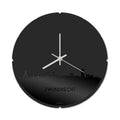 Skyline Clock Round Zwijndrecht Black Glossy