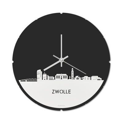 Skyline Clock Round Zwolle White Glossy
