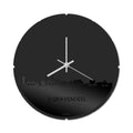 Skyline Clock Round 's-Gravendeel Black Glossy